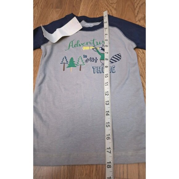 Gymboree Long Sleeve Gray Blue Adventure Cotton T-Shirt Size 7 New - Picture 6 of 9